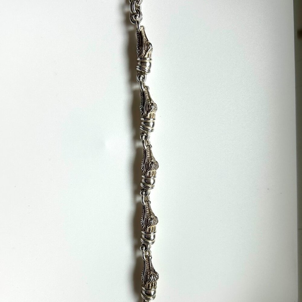 Kieselstein-Cord Vintage Sterling Silverling Alligator Bracelet